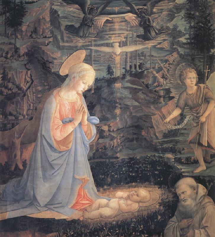 Fra Filippo Lippi The Adoration of the Infant Jesus China oil painting art